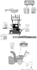 Part Location Diagram of 777D02975 MTD LABEL-ENGINE 10HP
